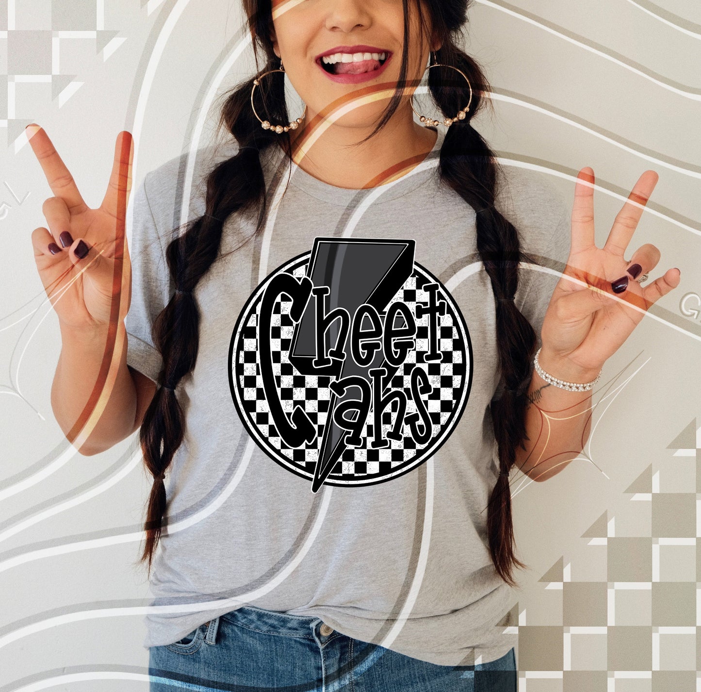 Shocked and Checkered | Digital Team Design (Custom & Bundle Available)