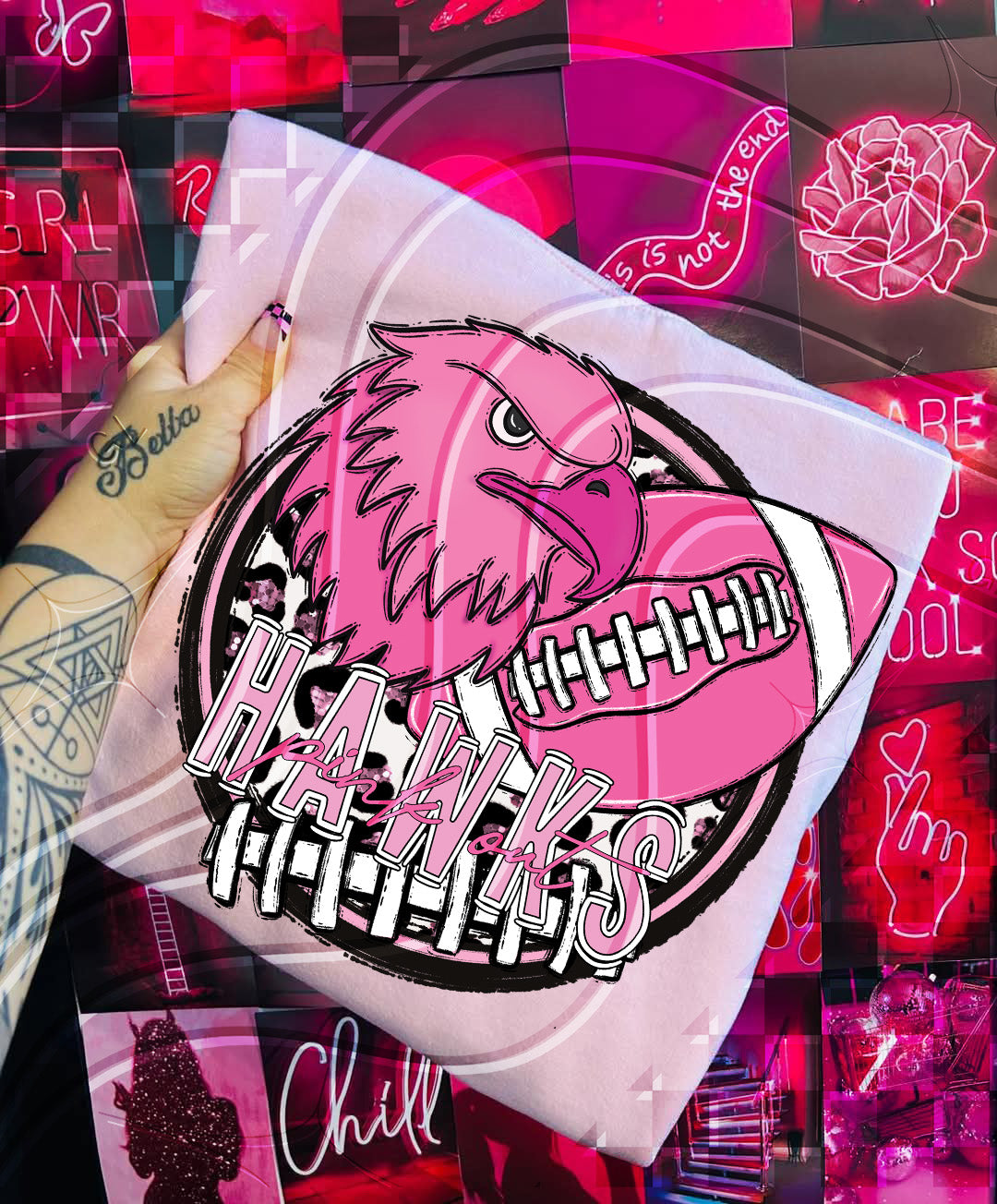 Pink Out Football Mascot Digital Designs β 67 Team Variants + Bundle Option