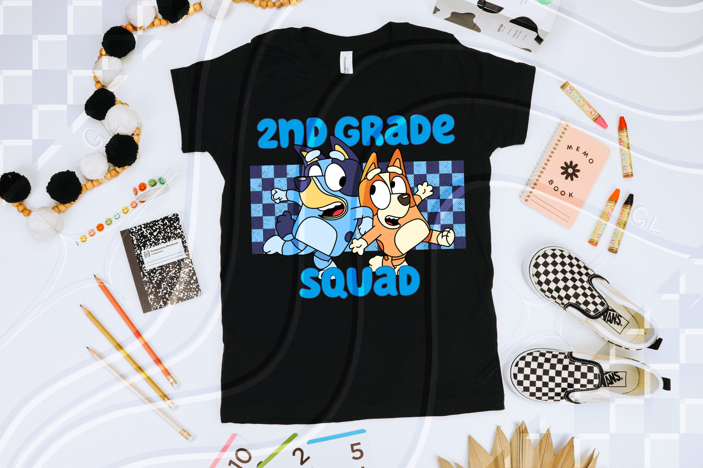 Blue guy squad back to school grades - Digital Download- PNG