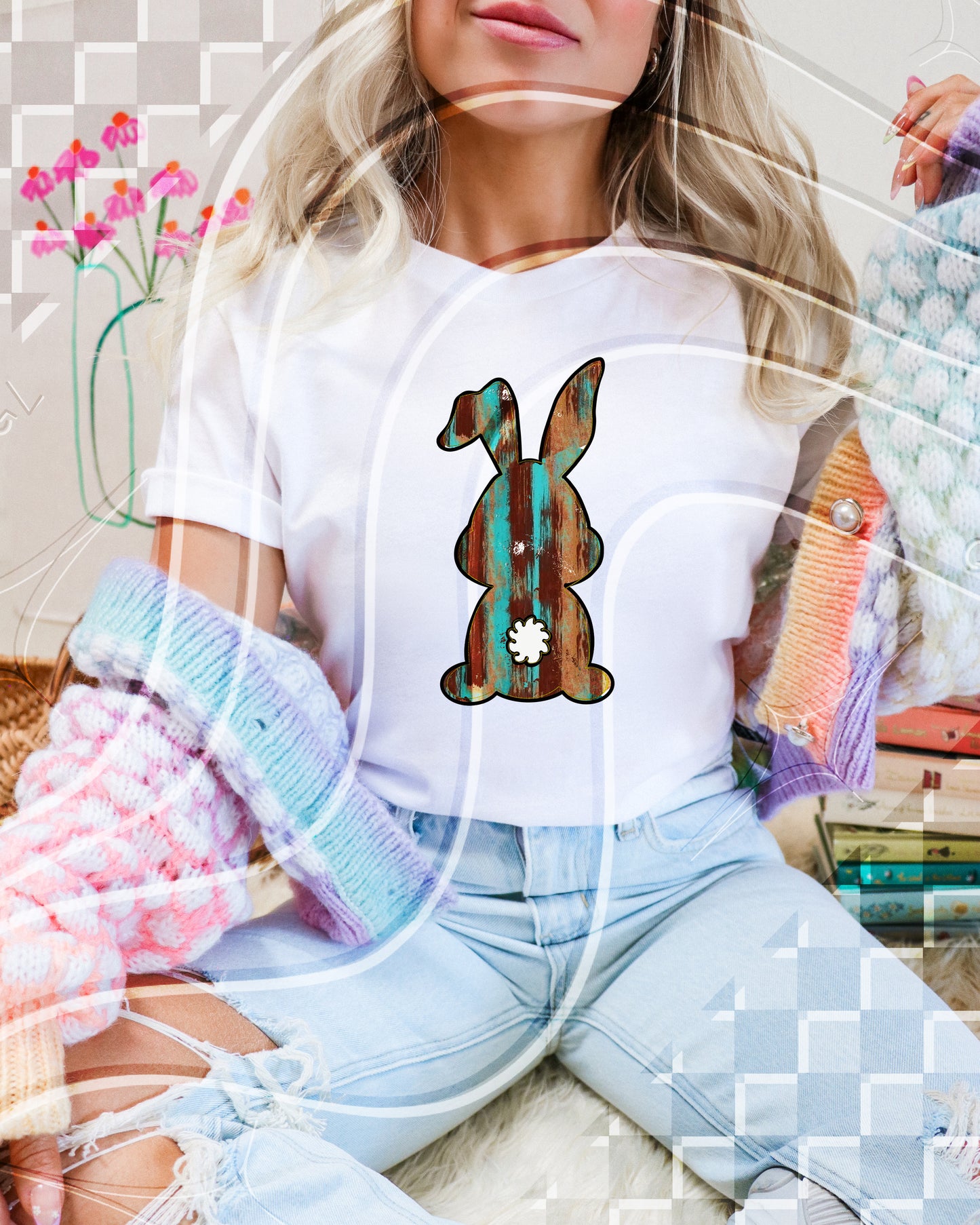 Rustic Bunny - Digital Download- PNG