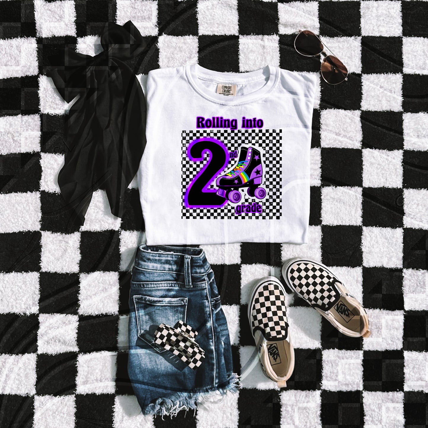 Purple skate back to school grades - Digital Download- PNG
