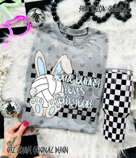 Some Bunny Loves Volleyball Digital Design PNG