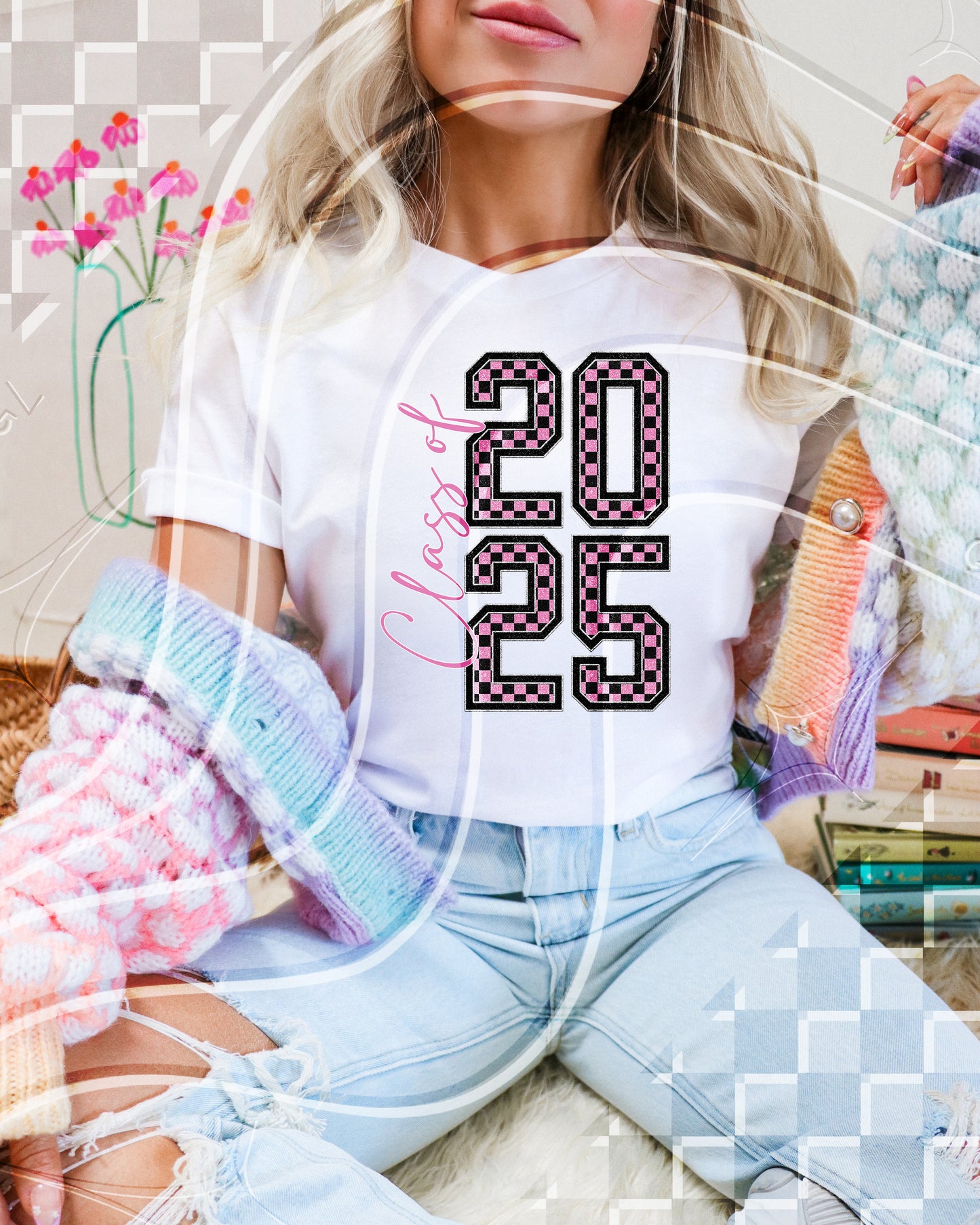 Class of 2025 - Faux embroidery - Digital Download- PNG