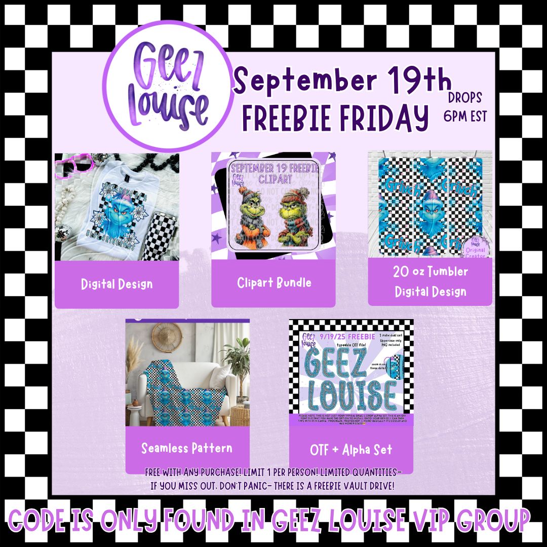 Freebie options- September 19th - all exclusive
