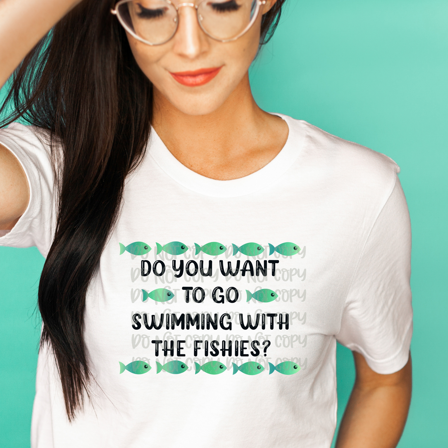Swimming with fishies - Digital Download- PNG