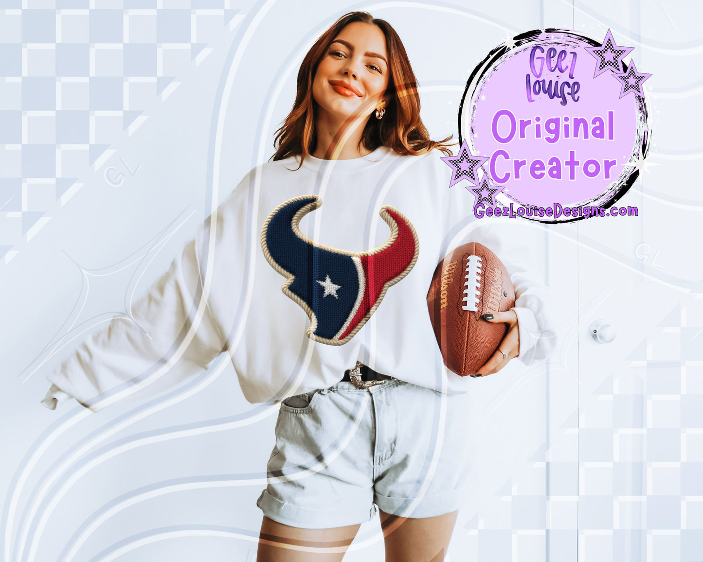 Yarn Texture Football Team Digital Design Bundle | 32 Team Variants Included