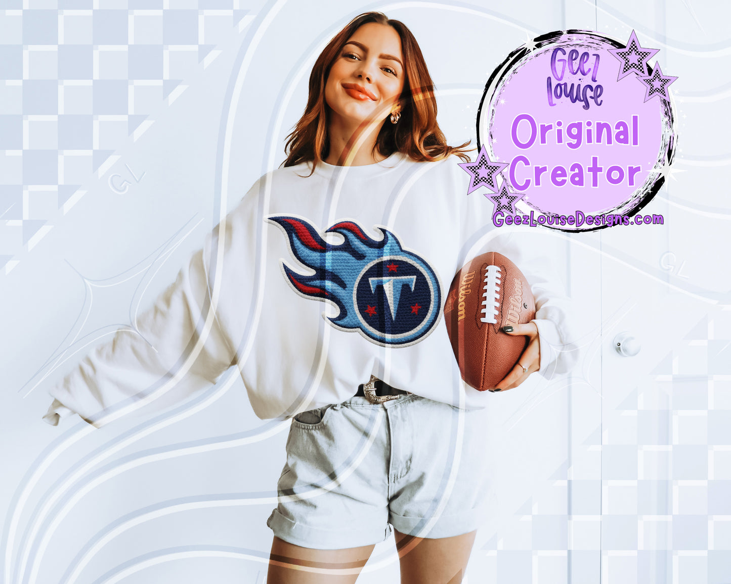 Yarn Texture Football Team Digital Design Bundle | 32 Team Variants Included
