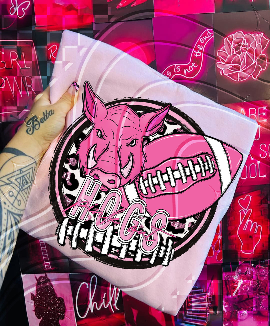 Pink Out Football Mascot Digital Designs β 67 Team Variants + Bundle Option