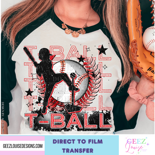 T-Ball boy - Direct to Film Transfer - made to order