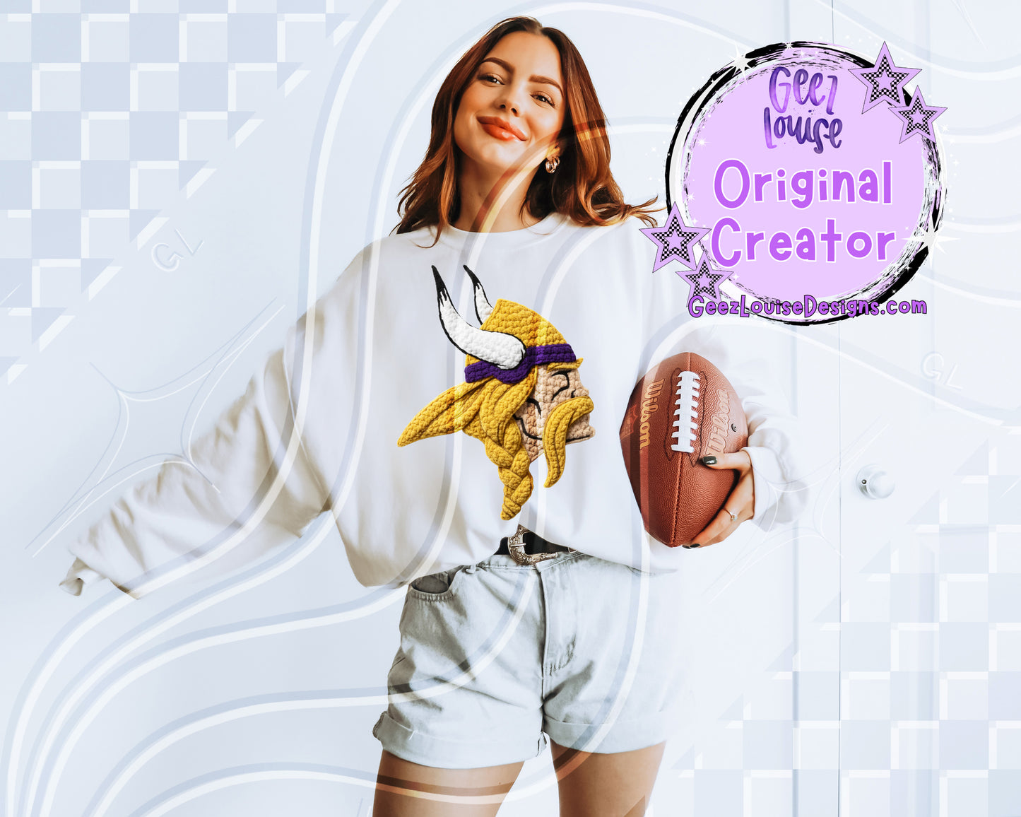 Yarn Texture Football Team Digital Design Bundle | 32 Team Variants Included