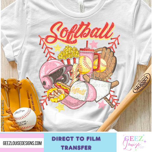 Softball - Direct to Film Transfer - made to order
