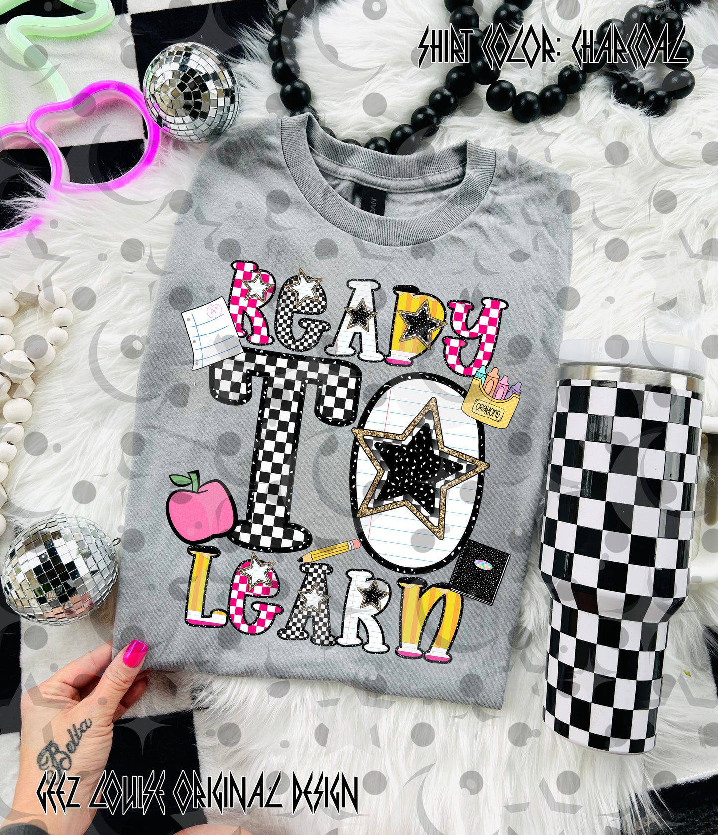 Ready to Learn PNG Design | Back to School Shirt Design | Teacher & Student Sublimation File