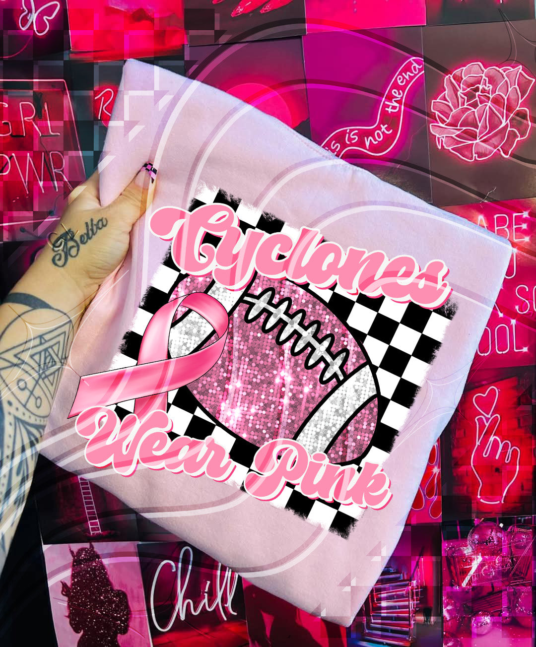 Pink Out Football Digital Design – Custom "Team Name Wear Pink"