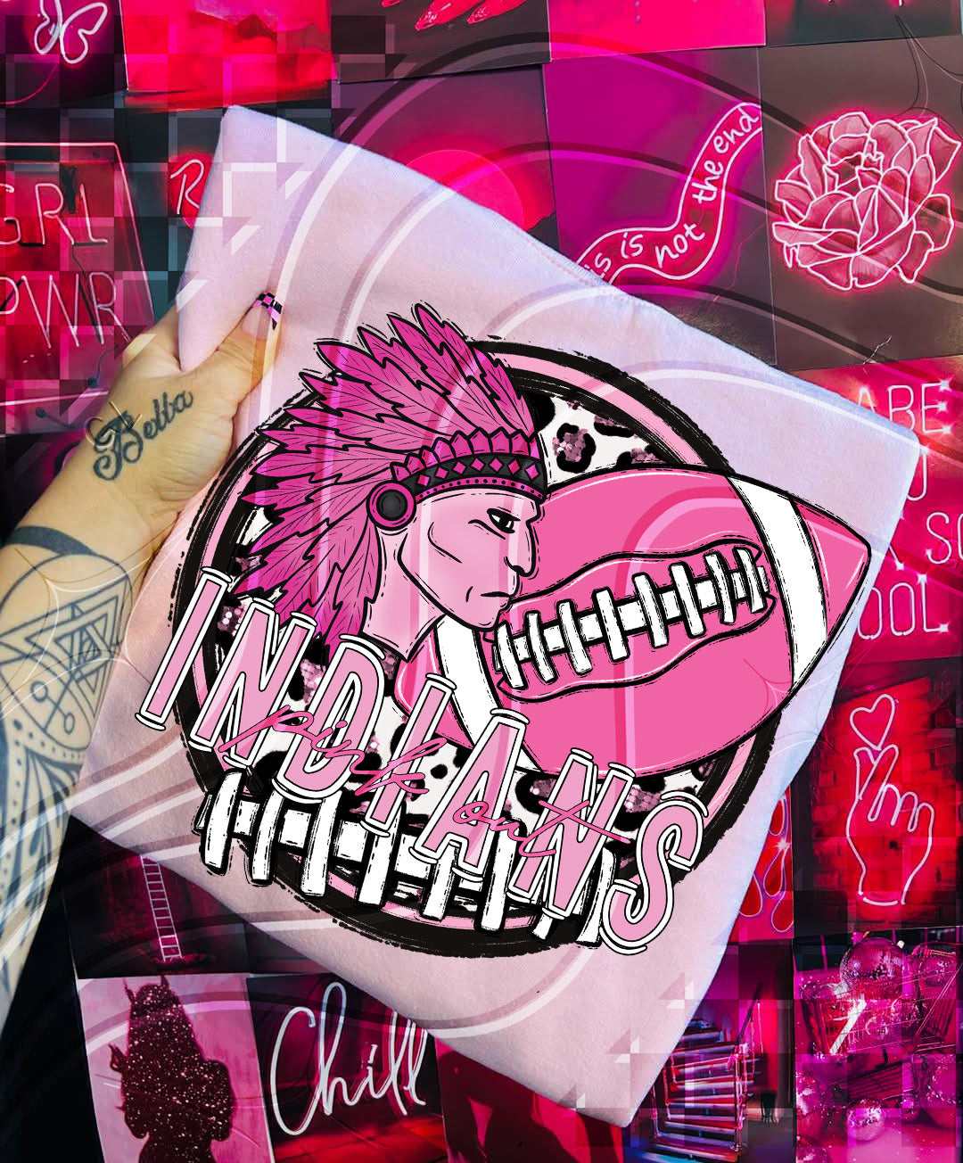 Pink Out Football Mascot Digital Designs β 67 Team Variants + Bundle Option
