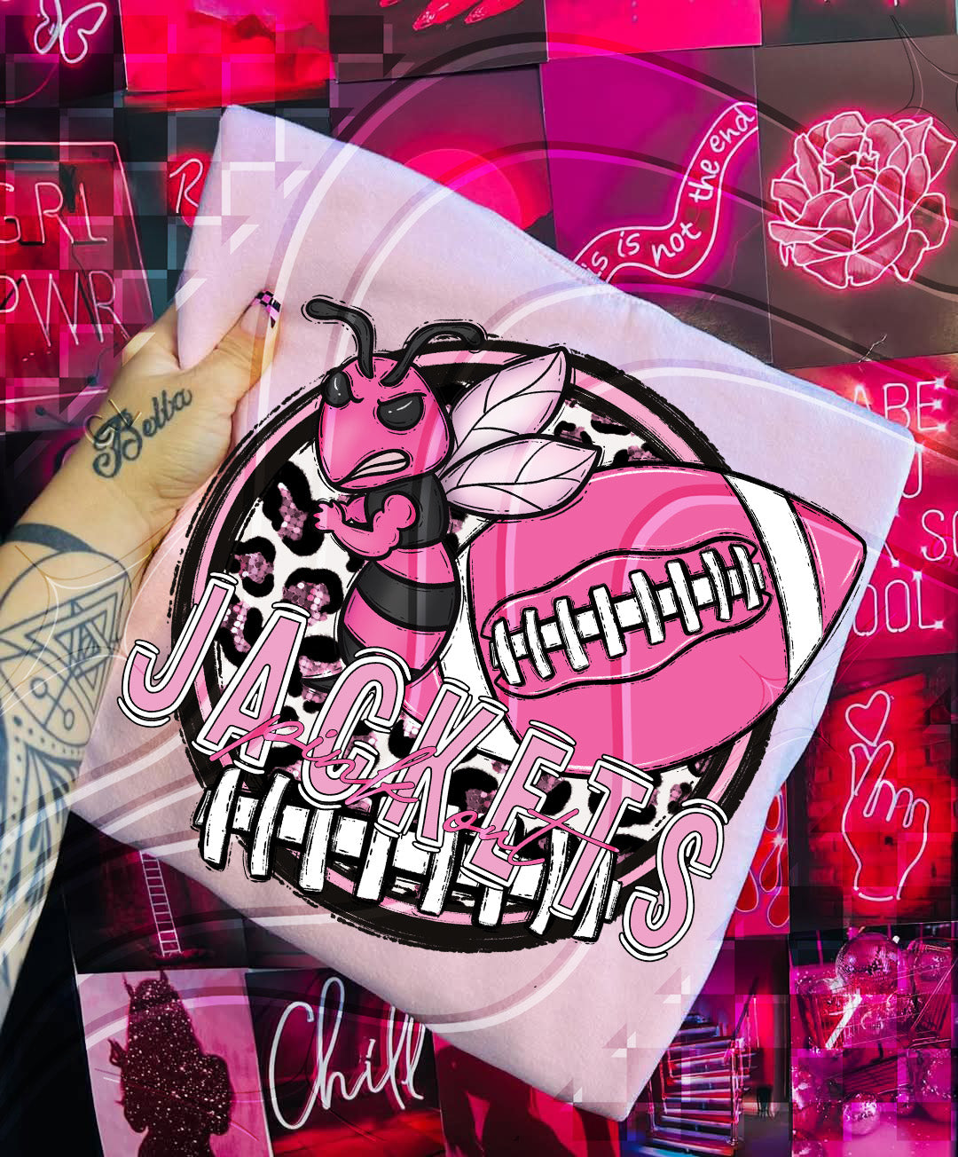 Pink Out Football Mascot Digital Designs β 67 Team Variants + Bundle Option