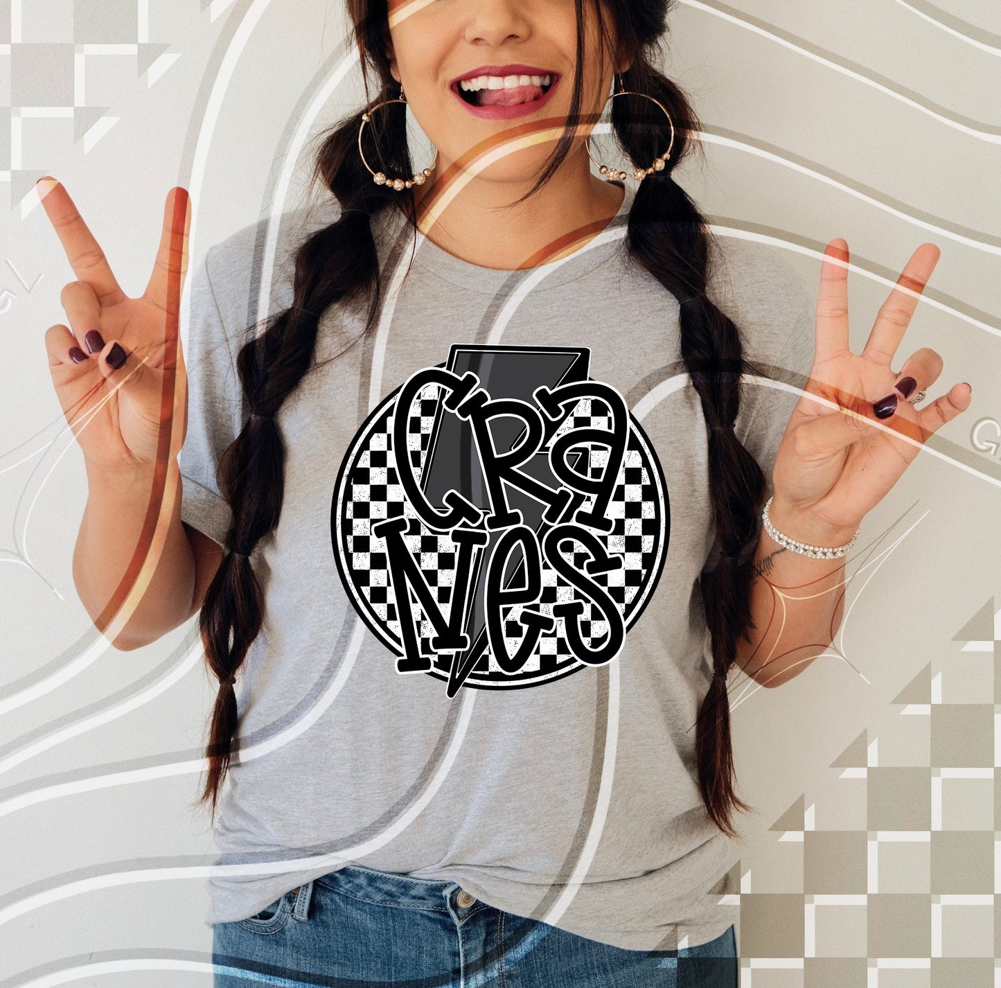 Shocked and Checkered | Digital Team Design (Custom & Bundle Available)