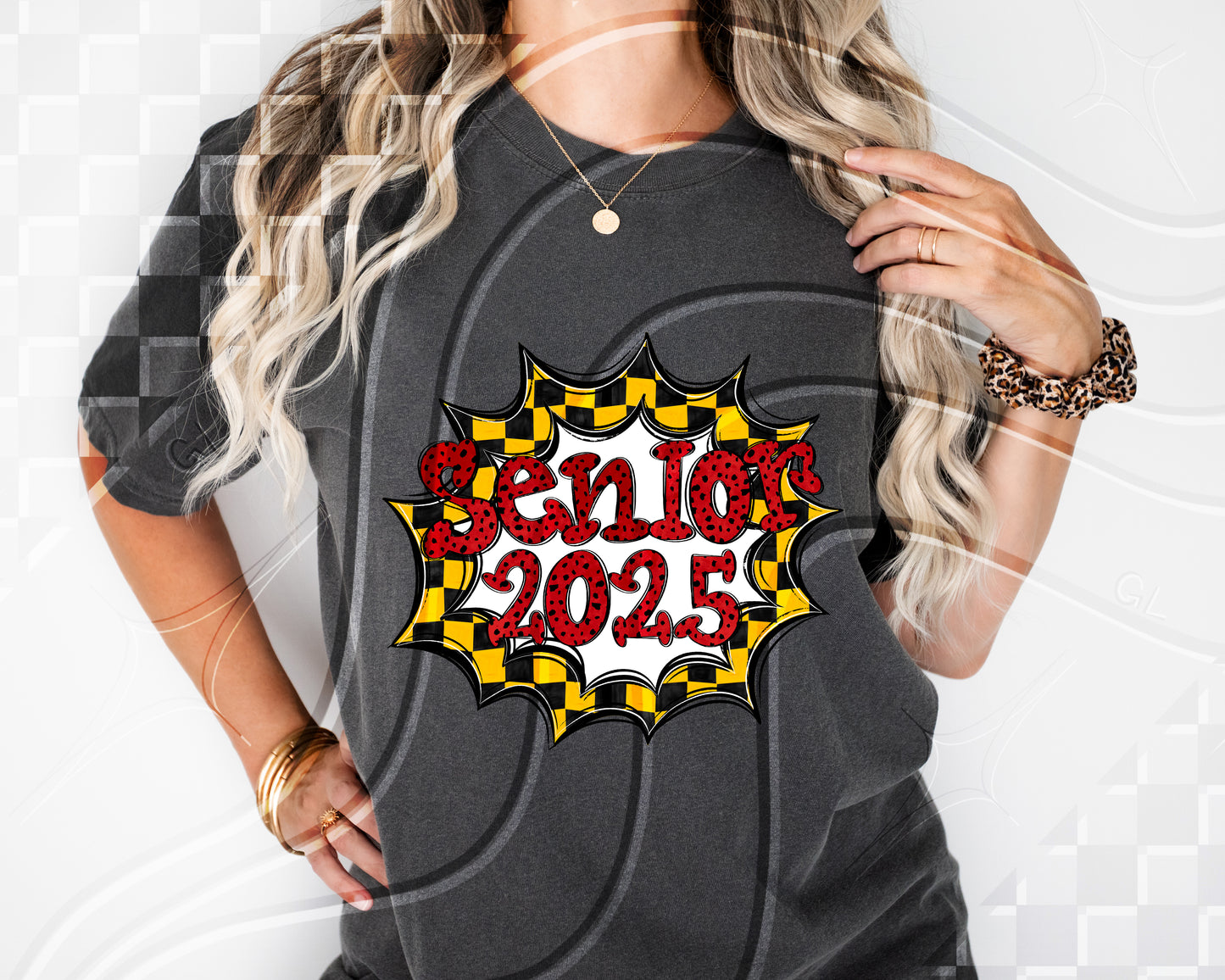 Senior 2025- Yellow Frame - Digital Download- PNG - 300 DPI