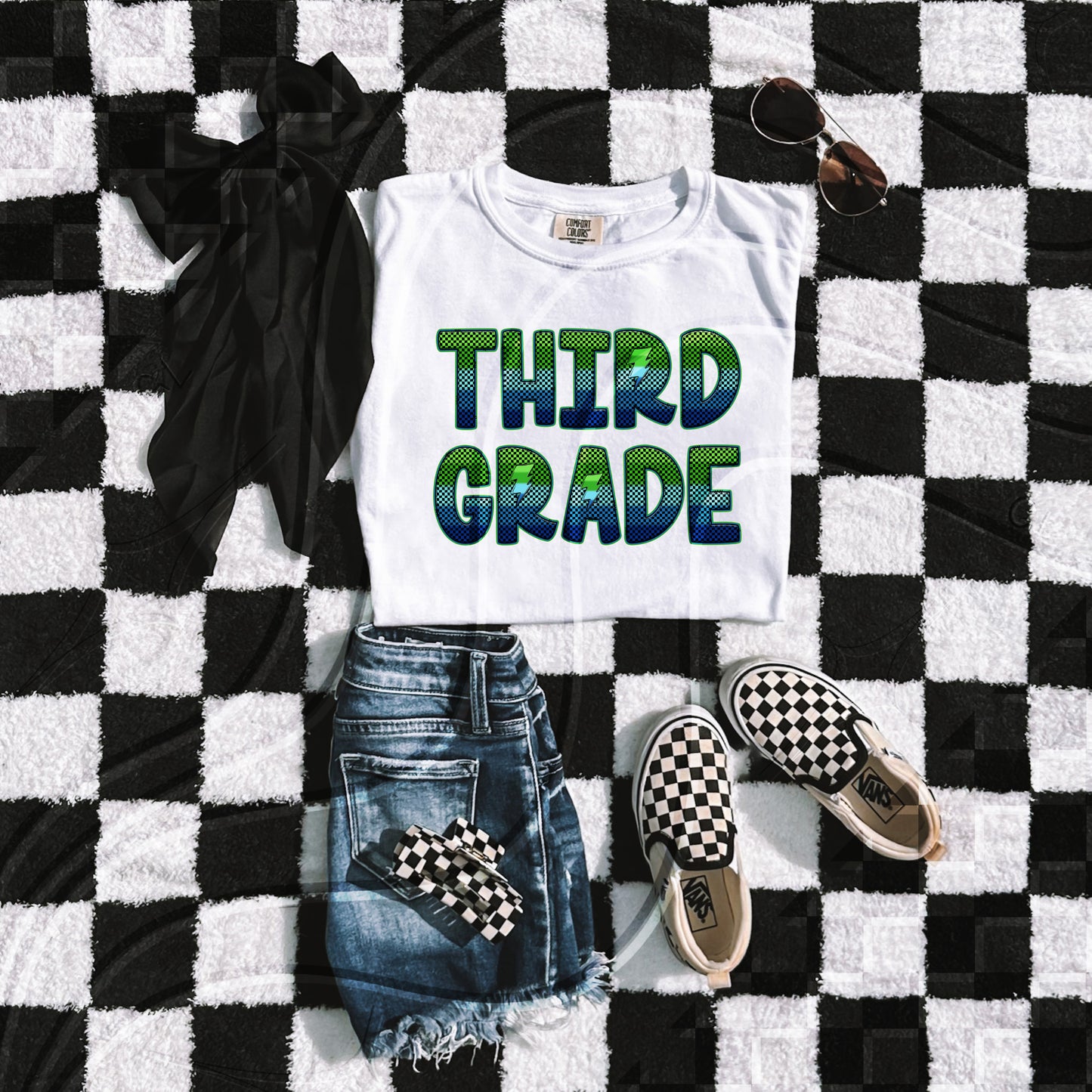 Neon Checker Grade - Digital Download- PNG