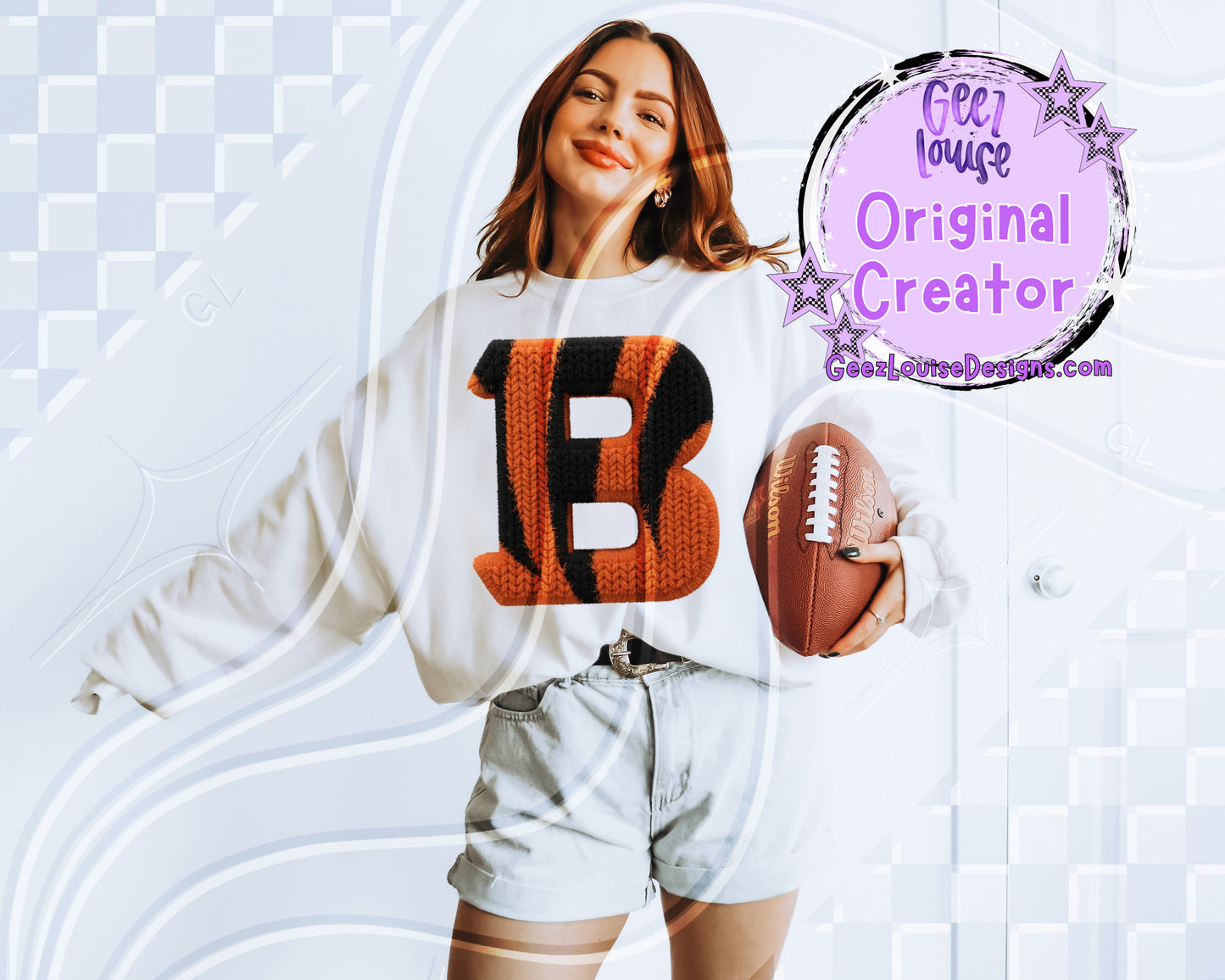 Yarn Texture Football Team Digital Design Bundle | 32 Team Variants Included