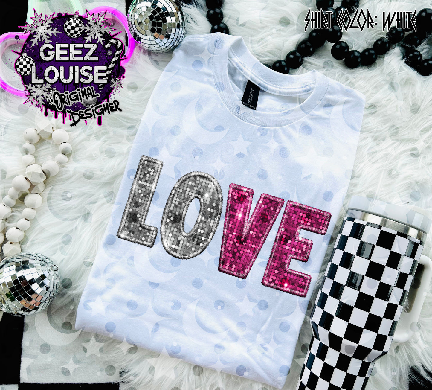 LOVE Mini Bundle • Sequin-Style Digital Designs (Set of 3)