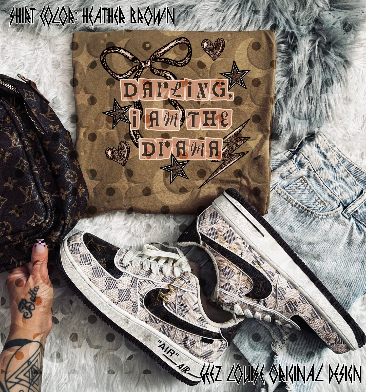 Darling, I Am the Drama Digital Design | Leopard Bow Sass Quote PNG
