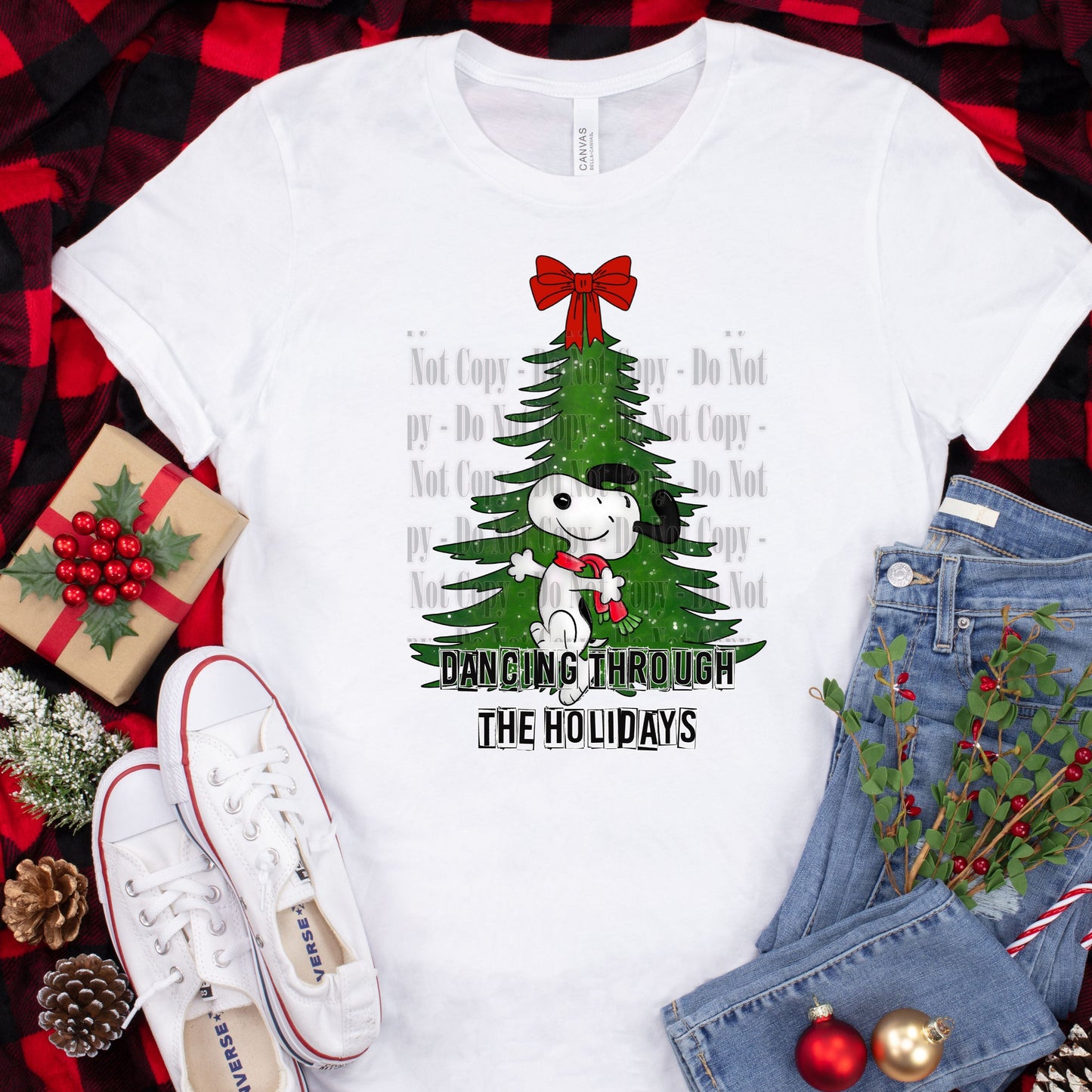 Dancing Through the Holidays Digital Design | Christmas Tree PNG