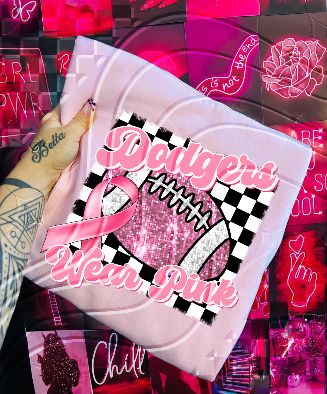 Pink Out Football Digital Design – Custom "Team Name Wear Pink"