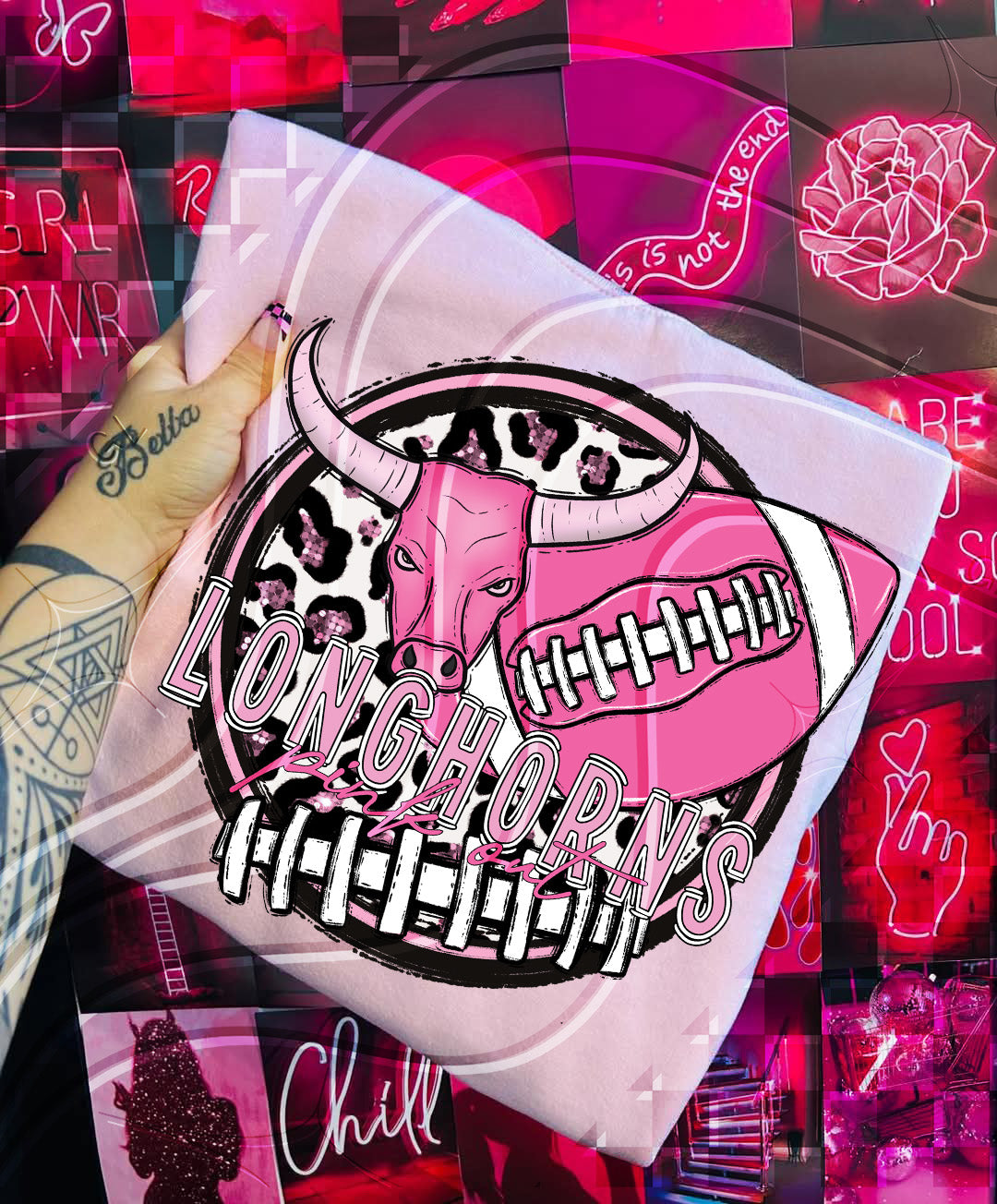 Pink Out Football Mascot Digital Designs β 67 Team Variants + Bundle Option