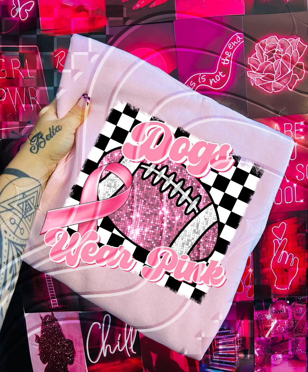 Pink Out Football Digital Design – Custom "Team Name Wear Pink"