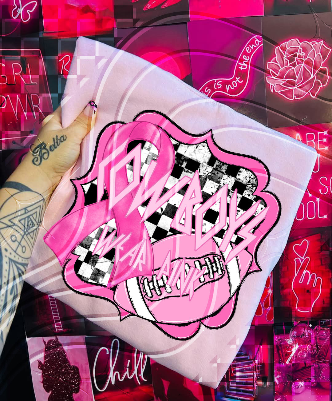 Pink Power Football – Awareness Digital Design Bundle (+ Custom Option)