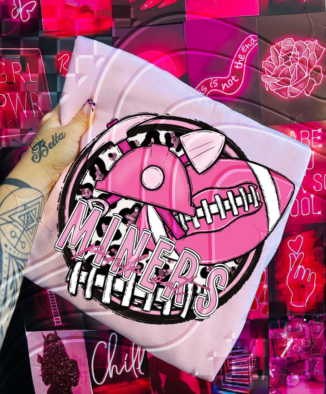 Pink Out Football Mascot Digital Designs β 67 Team Variants + Bundle Option