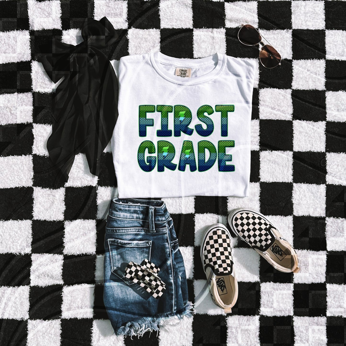 Neon Checker Grade - Digital Download- PNG