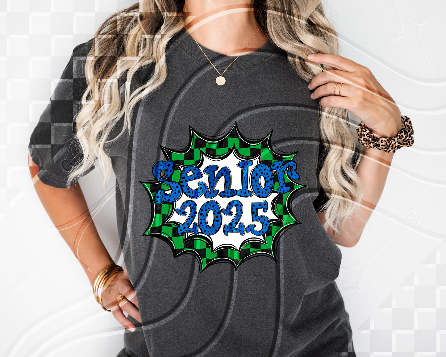 Senior 2025- Green Frame - Digital Download- PNG - 300 DPI