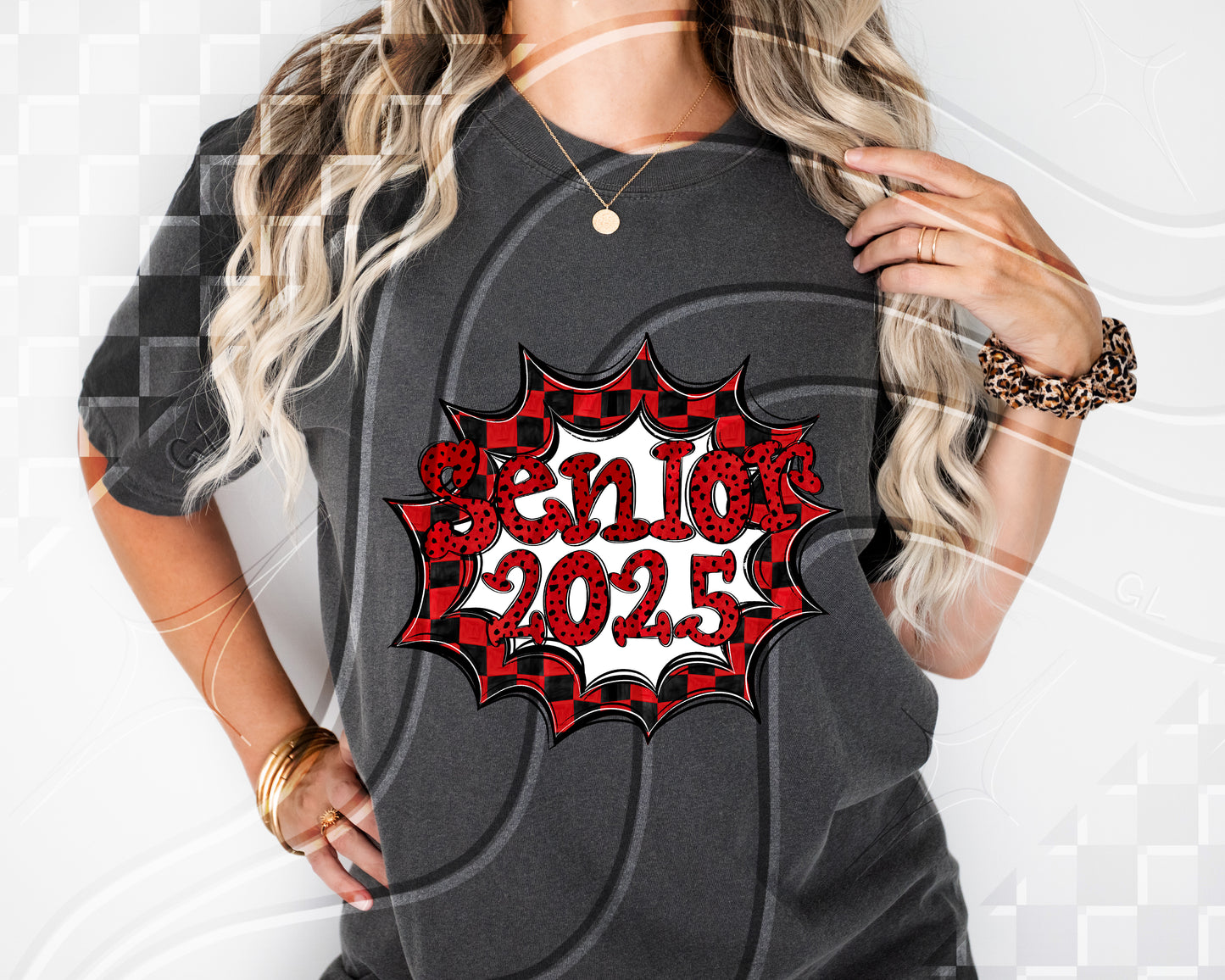 Senior 2025- Red Frame - Digital Download- PNG - 300 DPI