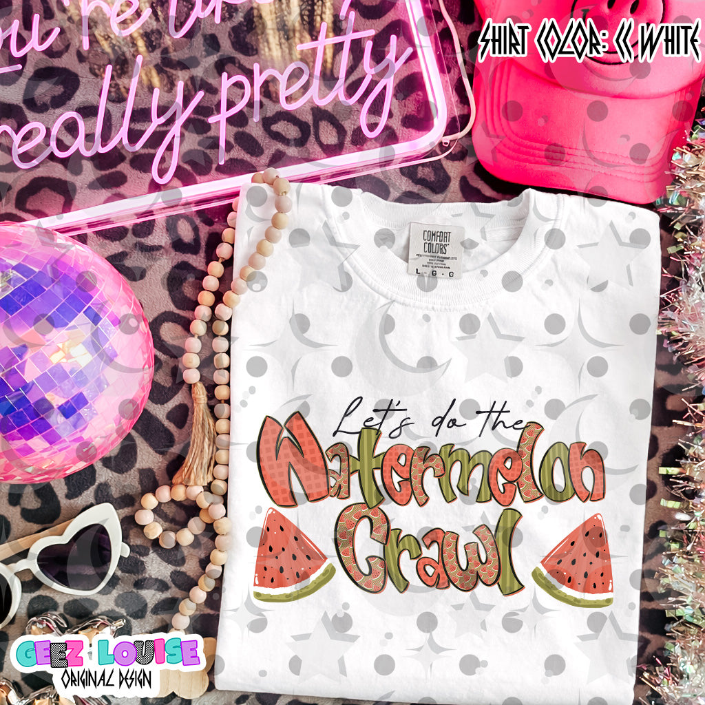 Let’s Do the Watermelon Crawl PNG | Retro Summer Country Design