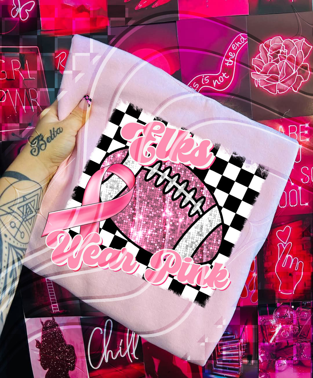 Pink Out Football Digital Design – Custom "Team Name Wear Pink"