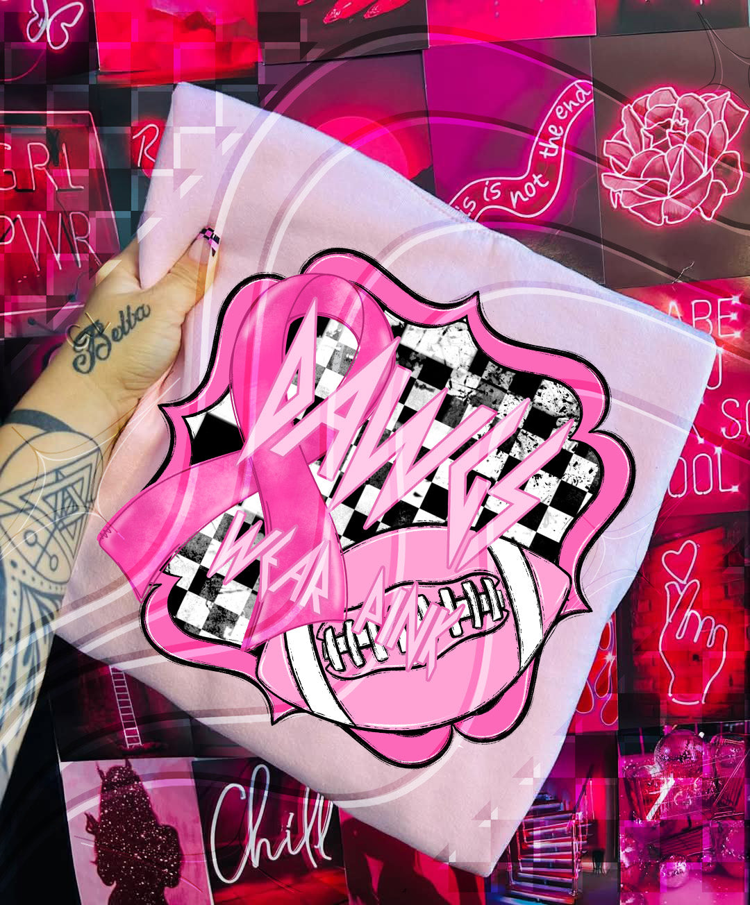 Pink Power Football – Awareness Digital Design Bundle (+ Custom Option)