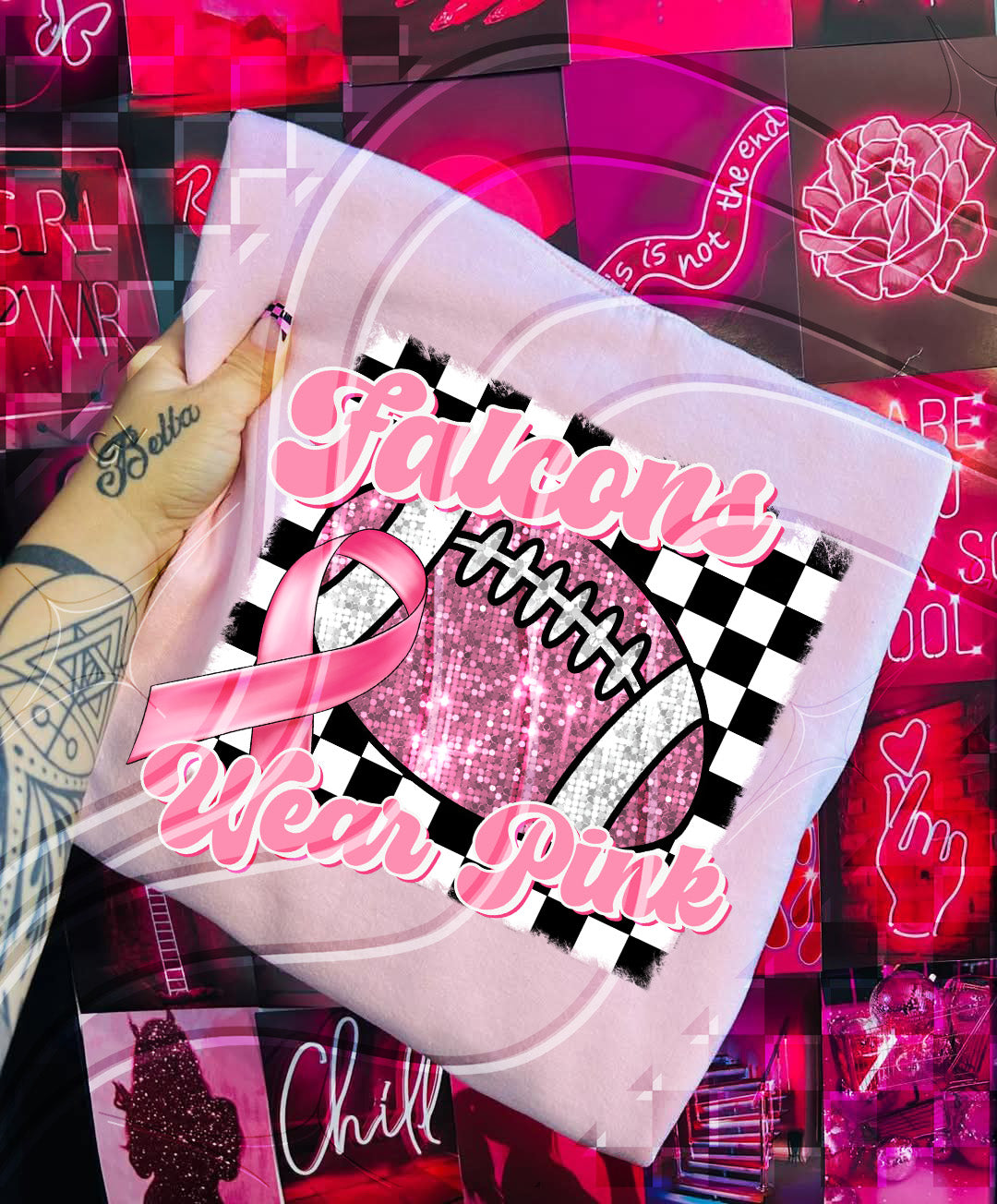 Pink Out Football Digital Design – Custom "Team Name Wear Pink"