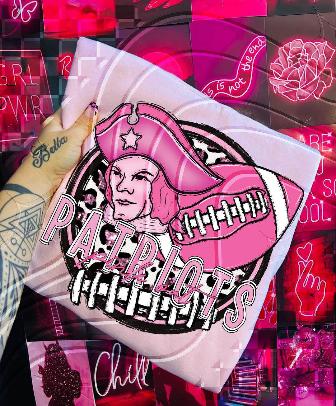 Pink Out Football Mascot Digital Designs β 67 Team Variants + Bundle Option
