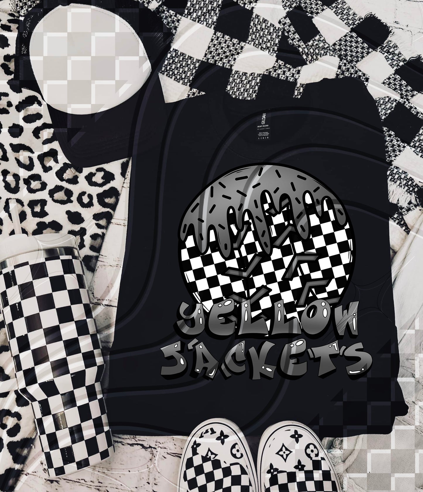 Team Baseball Drip Greyscale style - Digital Download- PNG