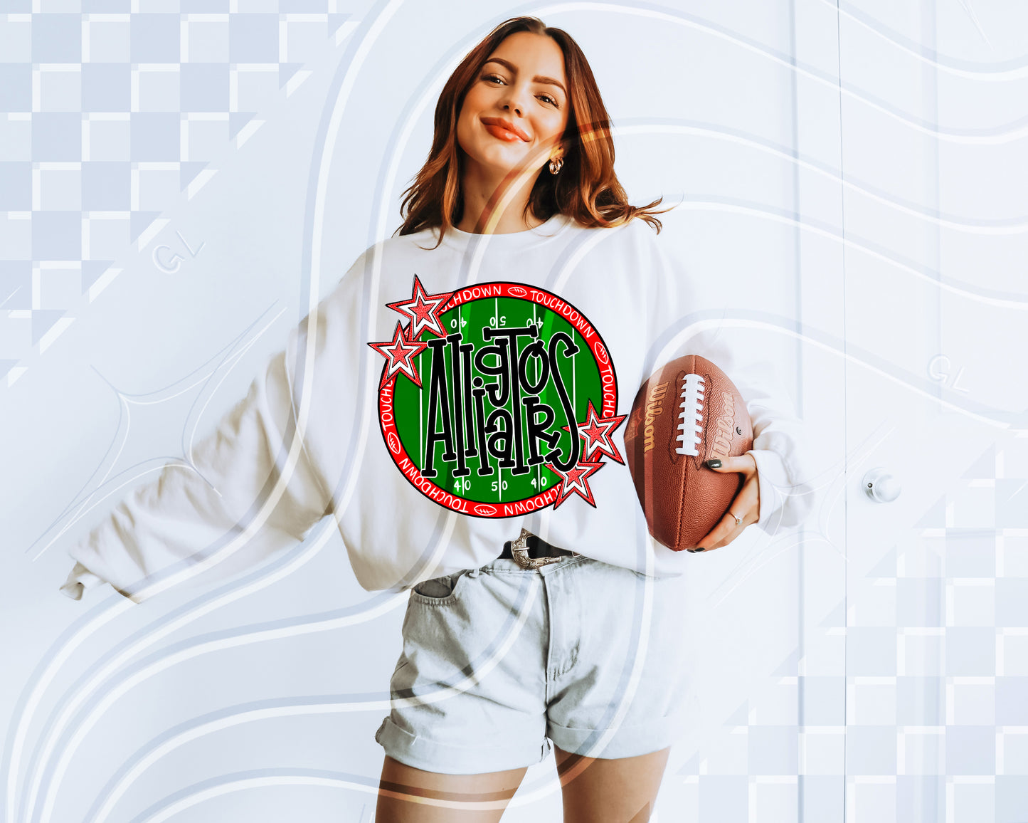 Touchdown red Team Design Bundle | 100+ PNG Options + Custom Team Designs