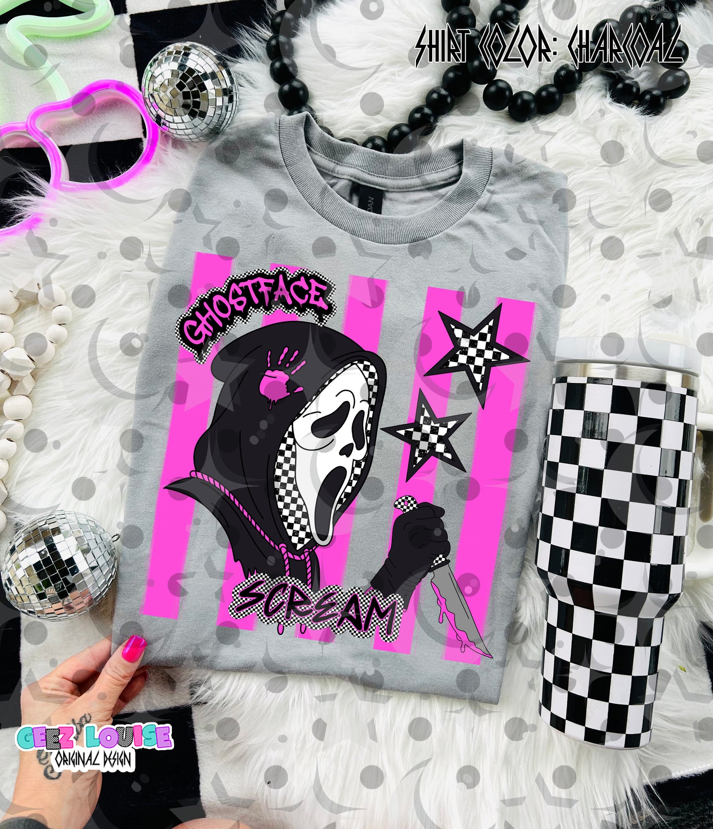 Ghostie Scream PNG | Retro Horror Grunge Digital Design