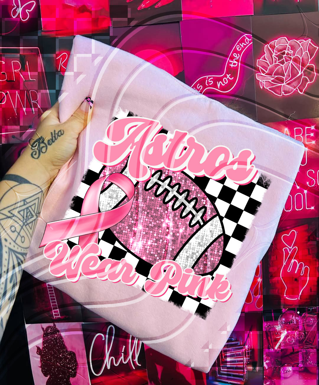 Pink Out Football Digital Design – Custom "Team Name Wear Pink"