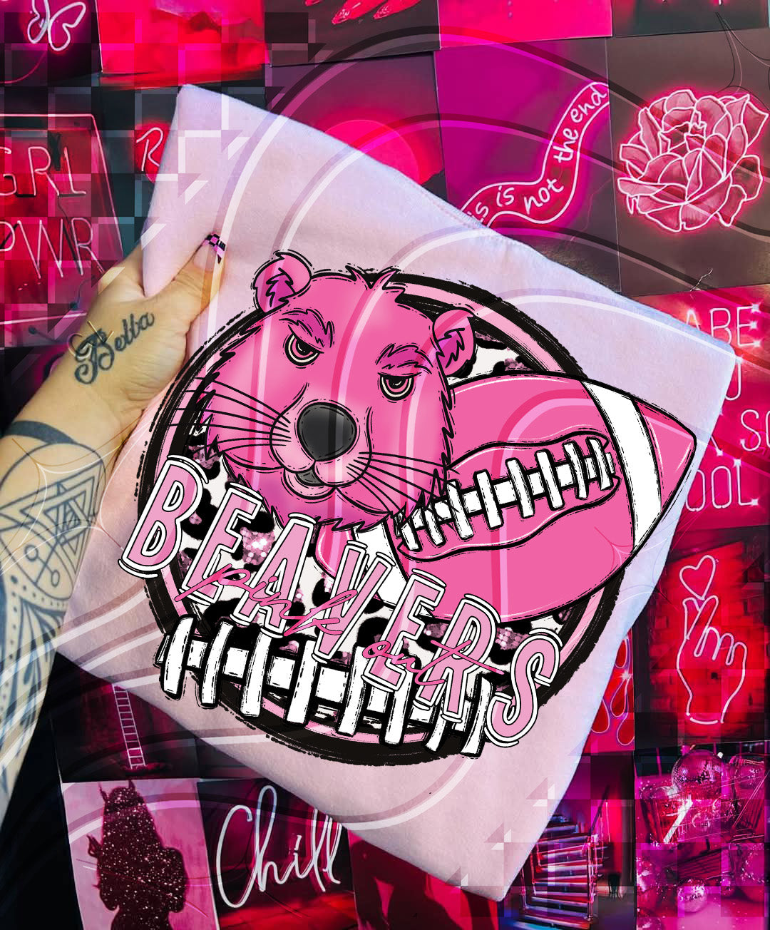 Pink Out Football Mascot Digital Designs β 67 Team Variants + Bundle Option