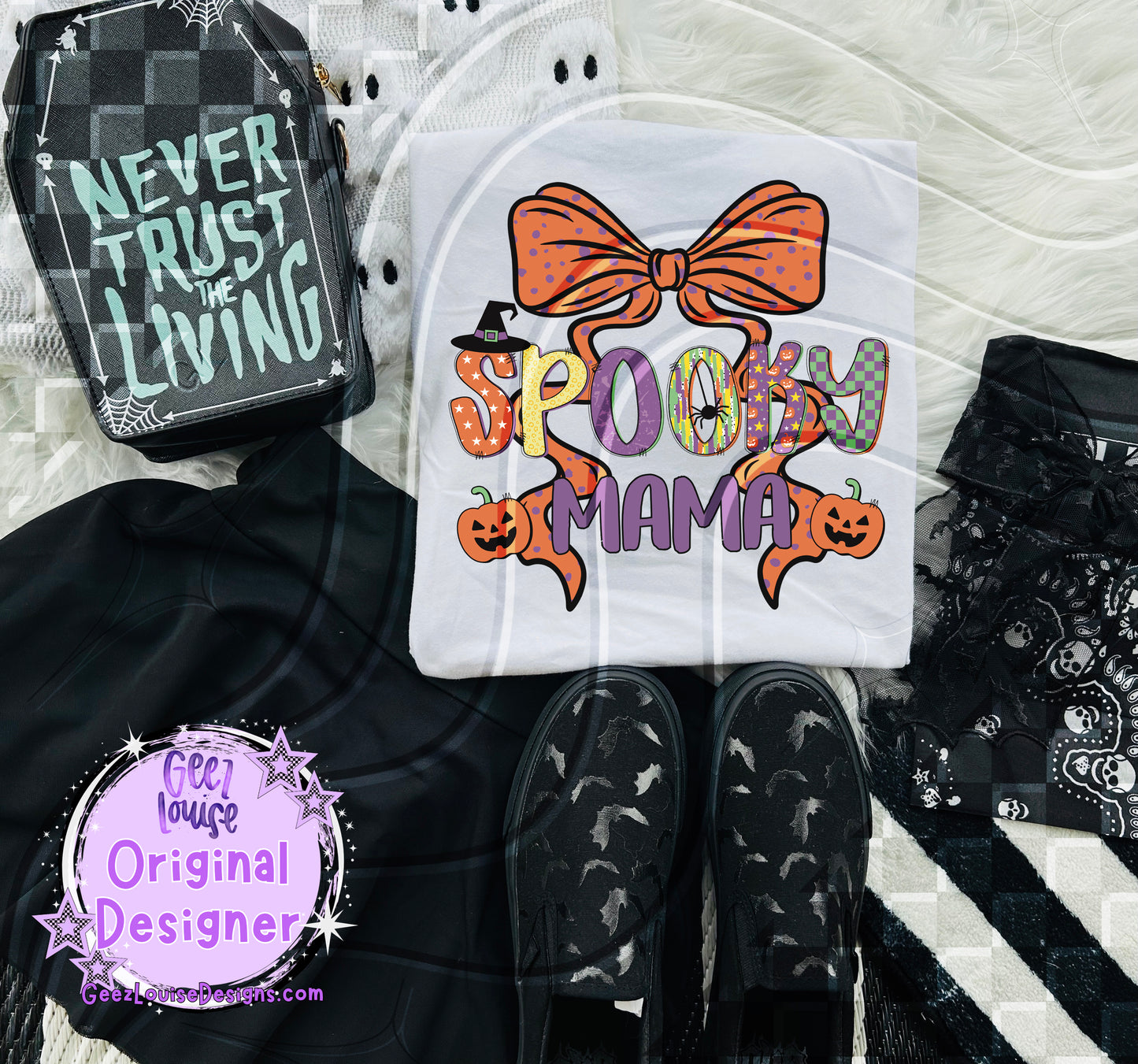Spooky Mini & Spooky Mama Digital Halloween T-Shirt Designs – PNG for Sublimation & Printing