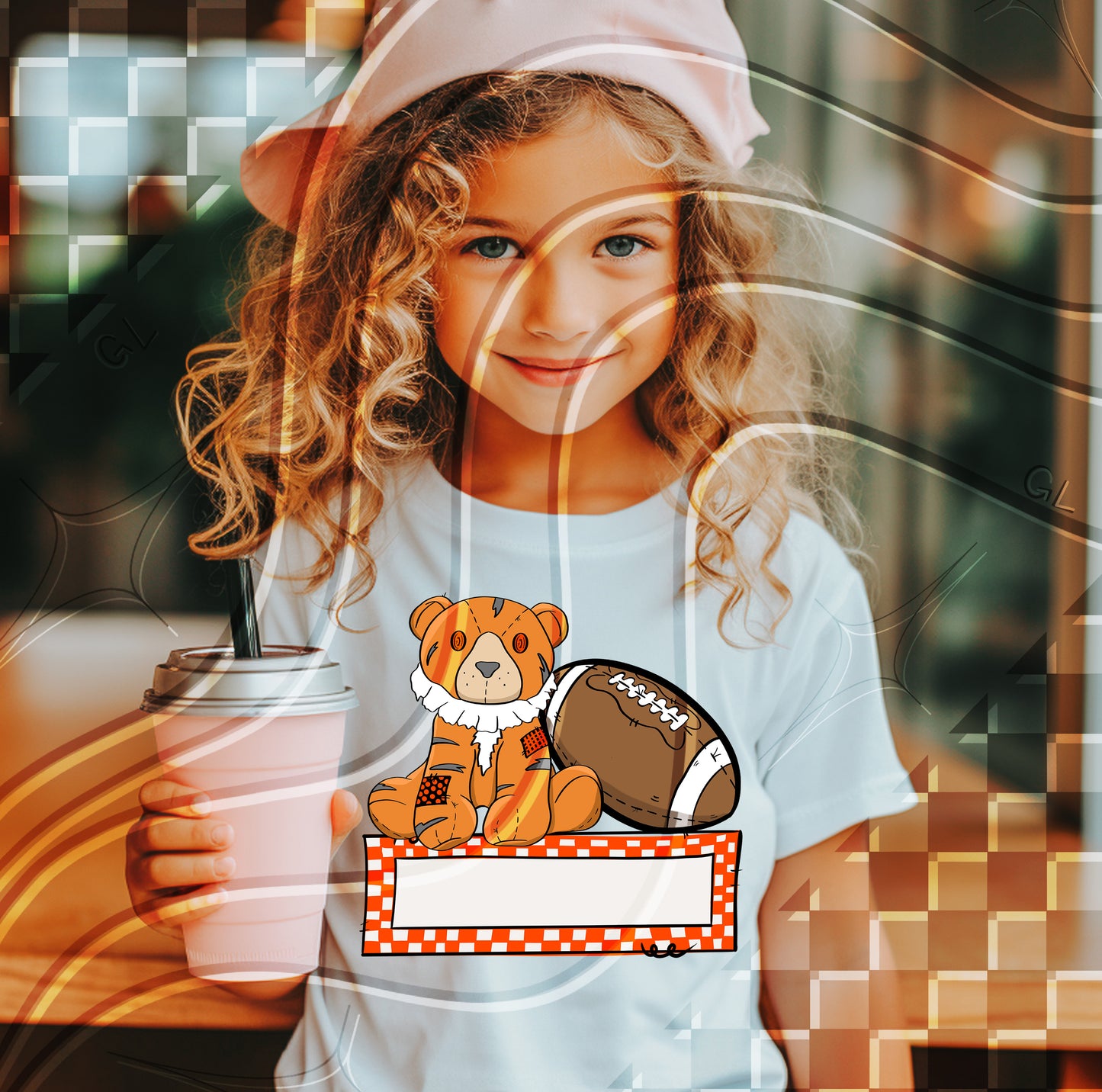 Game Day Mascot Cuties – Youth Name Custom Football Tee (Multiple Teams Available)