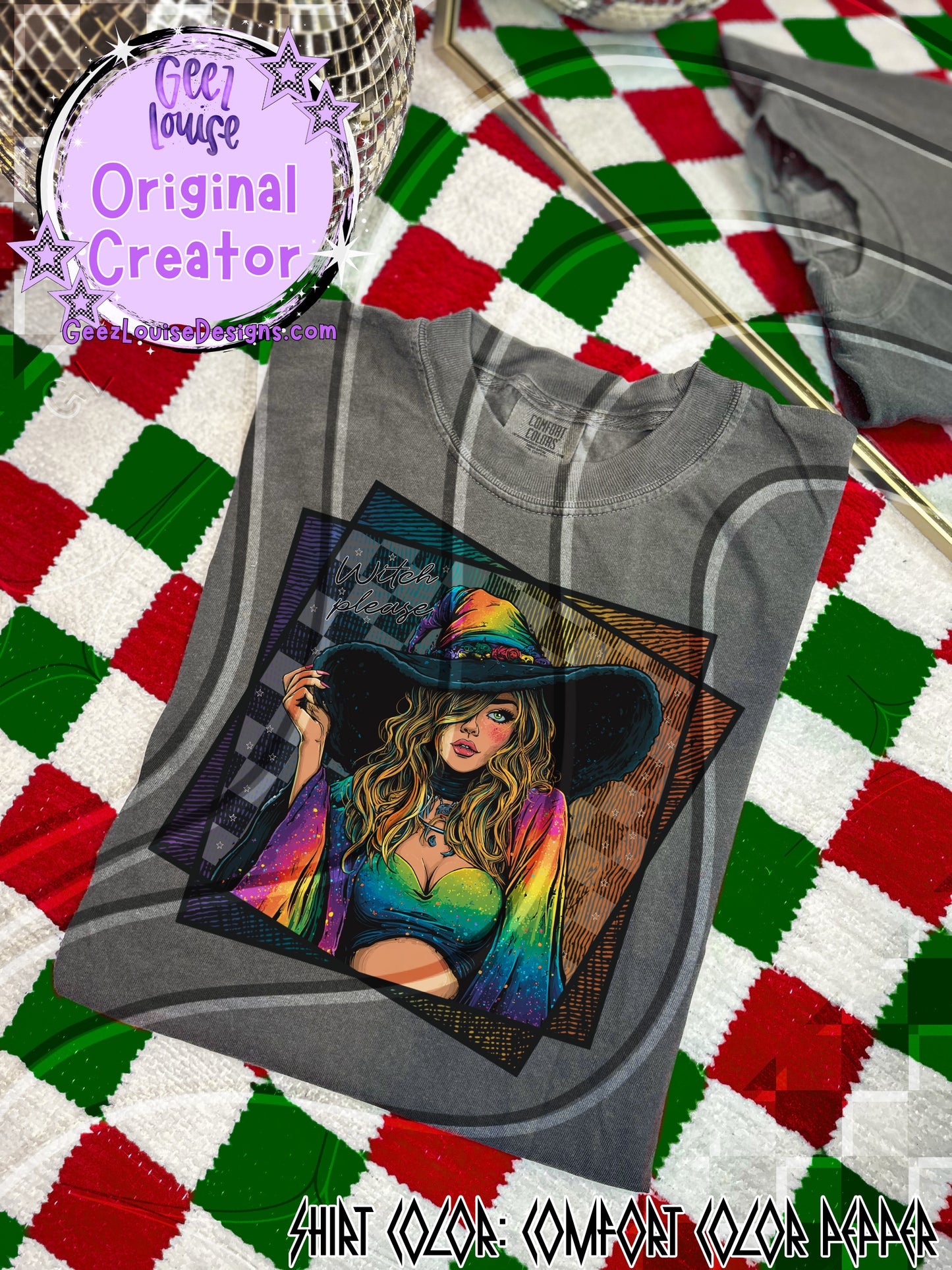 Witch Please – Rainbow Witch Halloween Digital Design