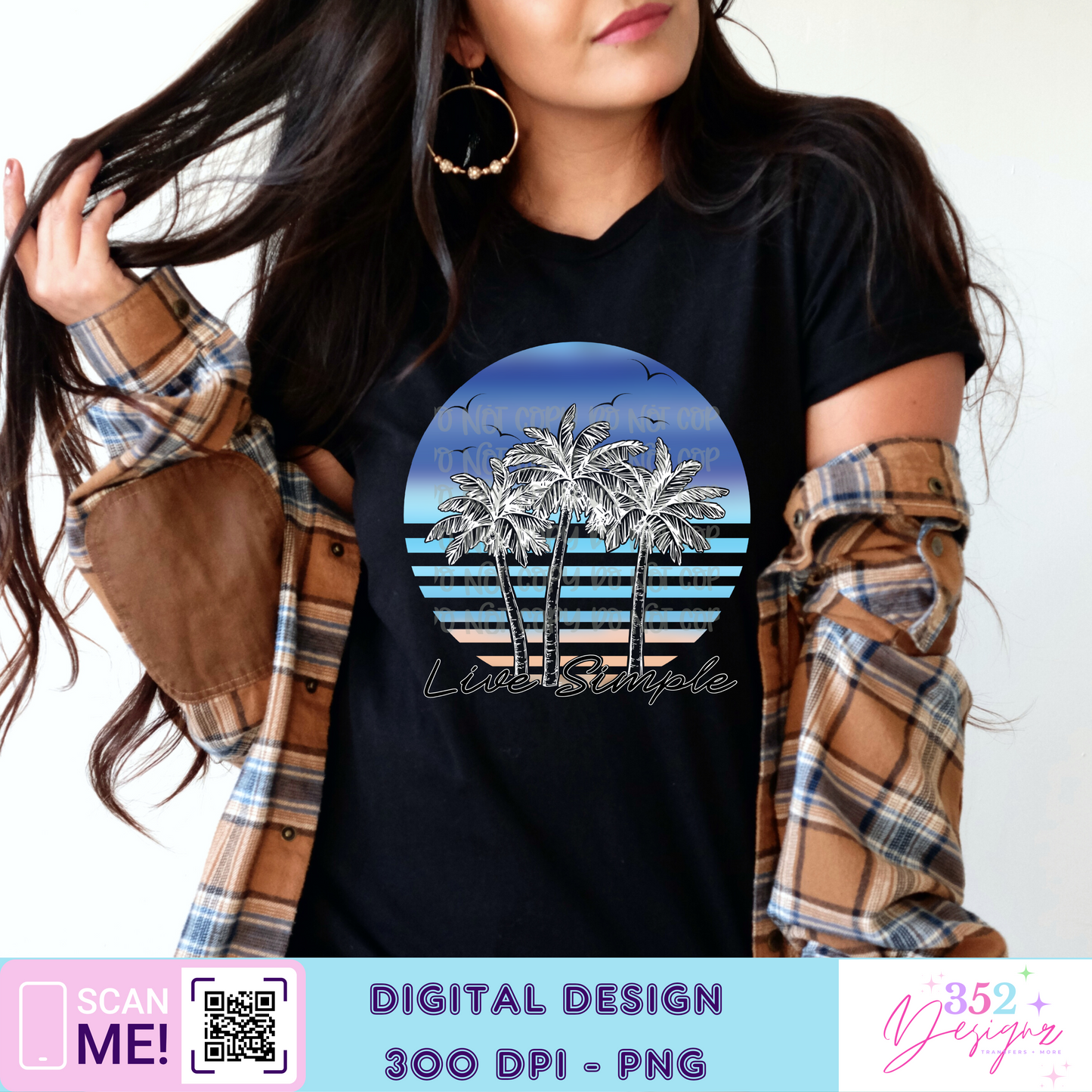 Live simple - Digital Download- PNG