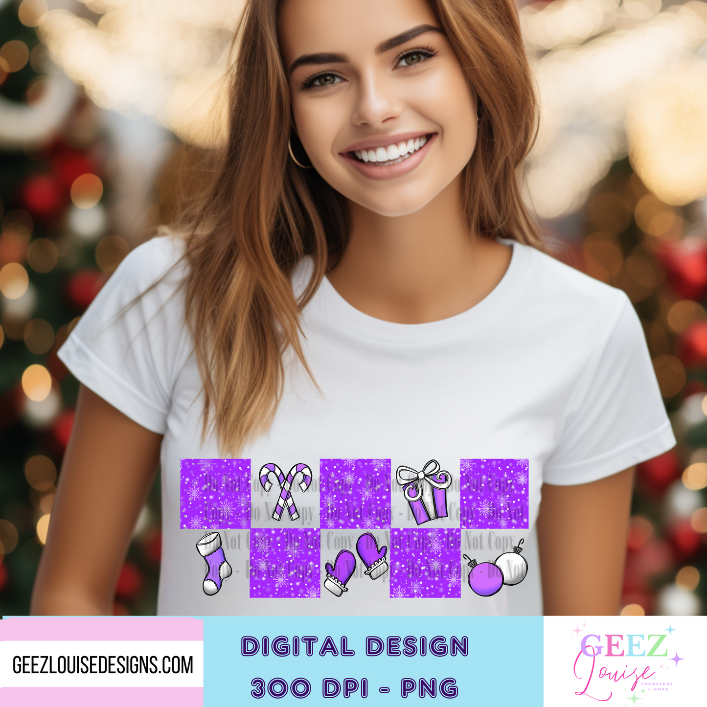 Purple Christmas - Digital Download- PNG