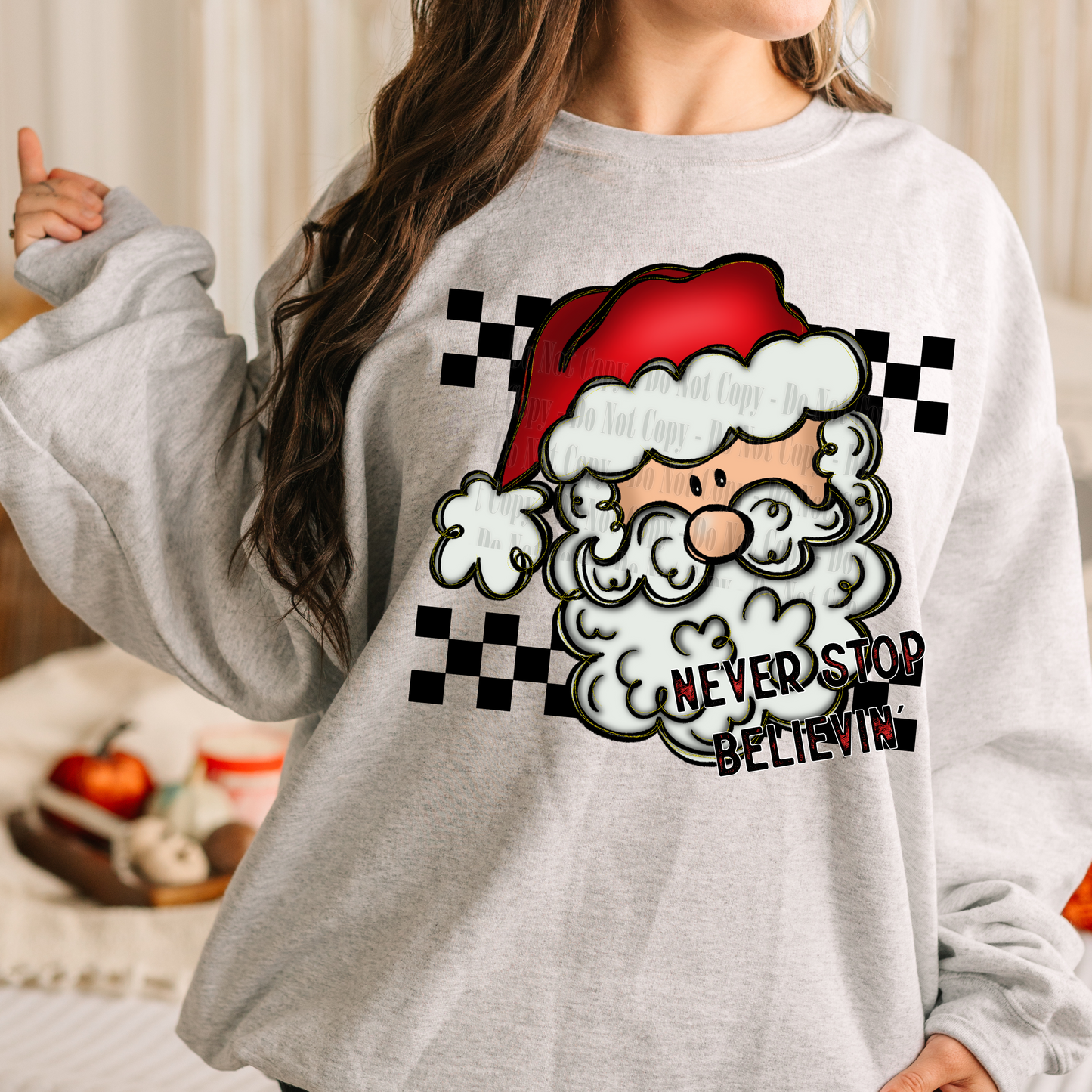 Never Stop Believin’ Santa Digital Design | Christmas PNG